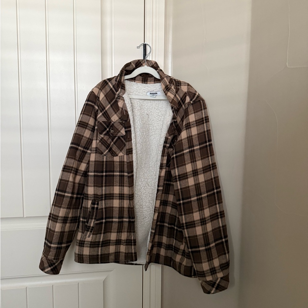 RSQ Brown Plaid Women's Jacket